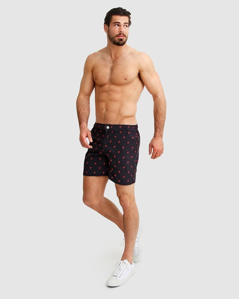 Mens Swim Shorts - Neon Nights