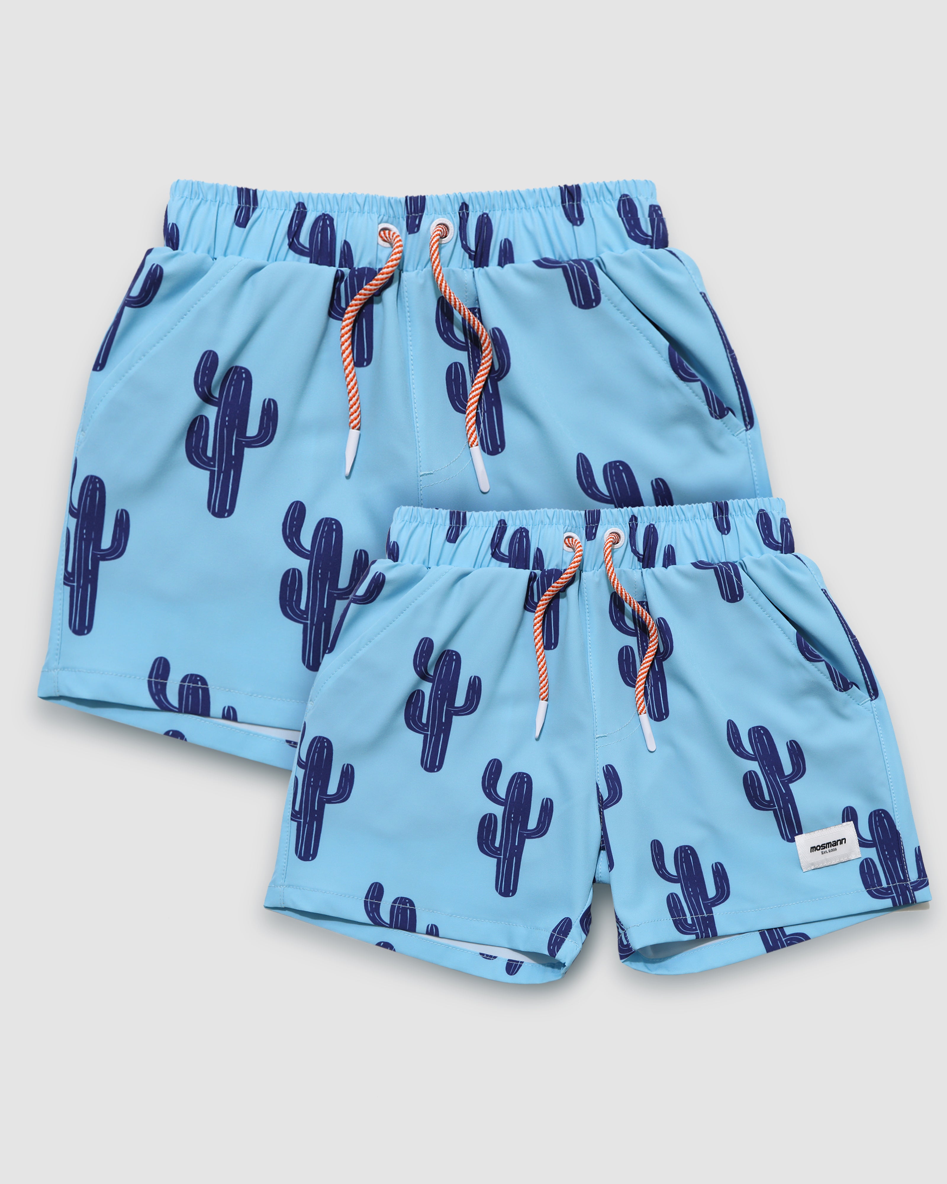 Father and Son Matching swim shorts - Saguaro