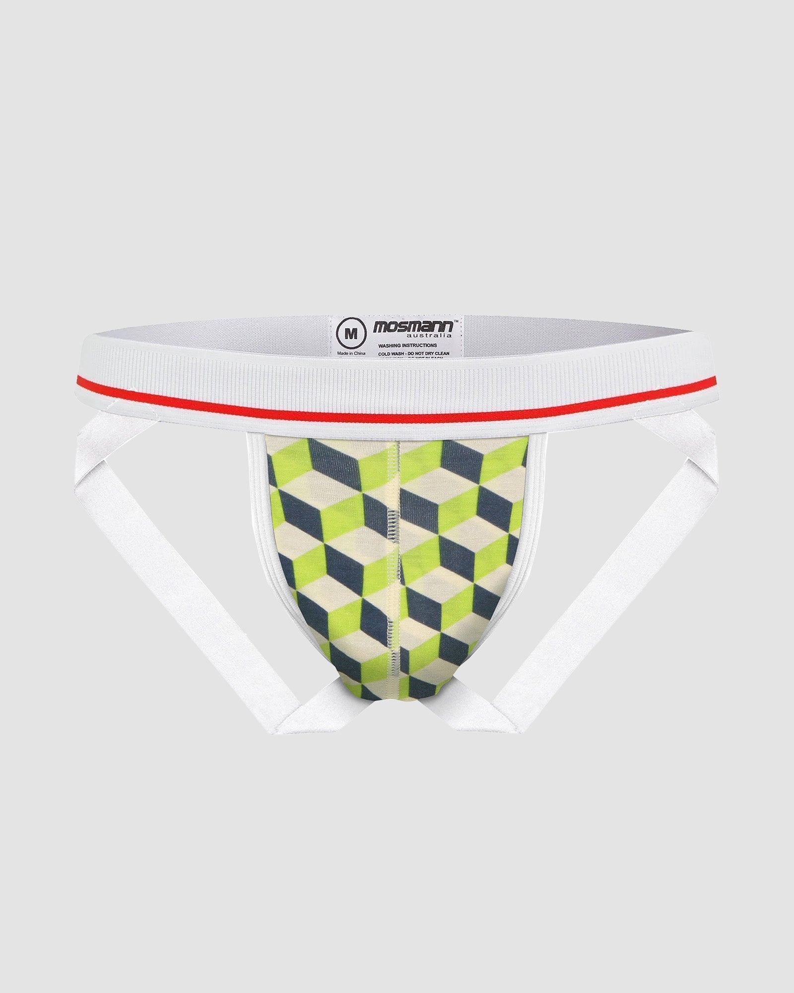 Mens Bamboo Jockstrap - Green Illusion