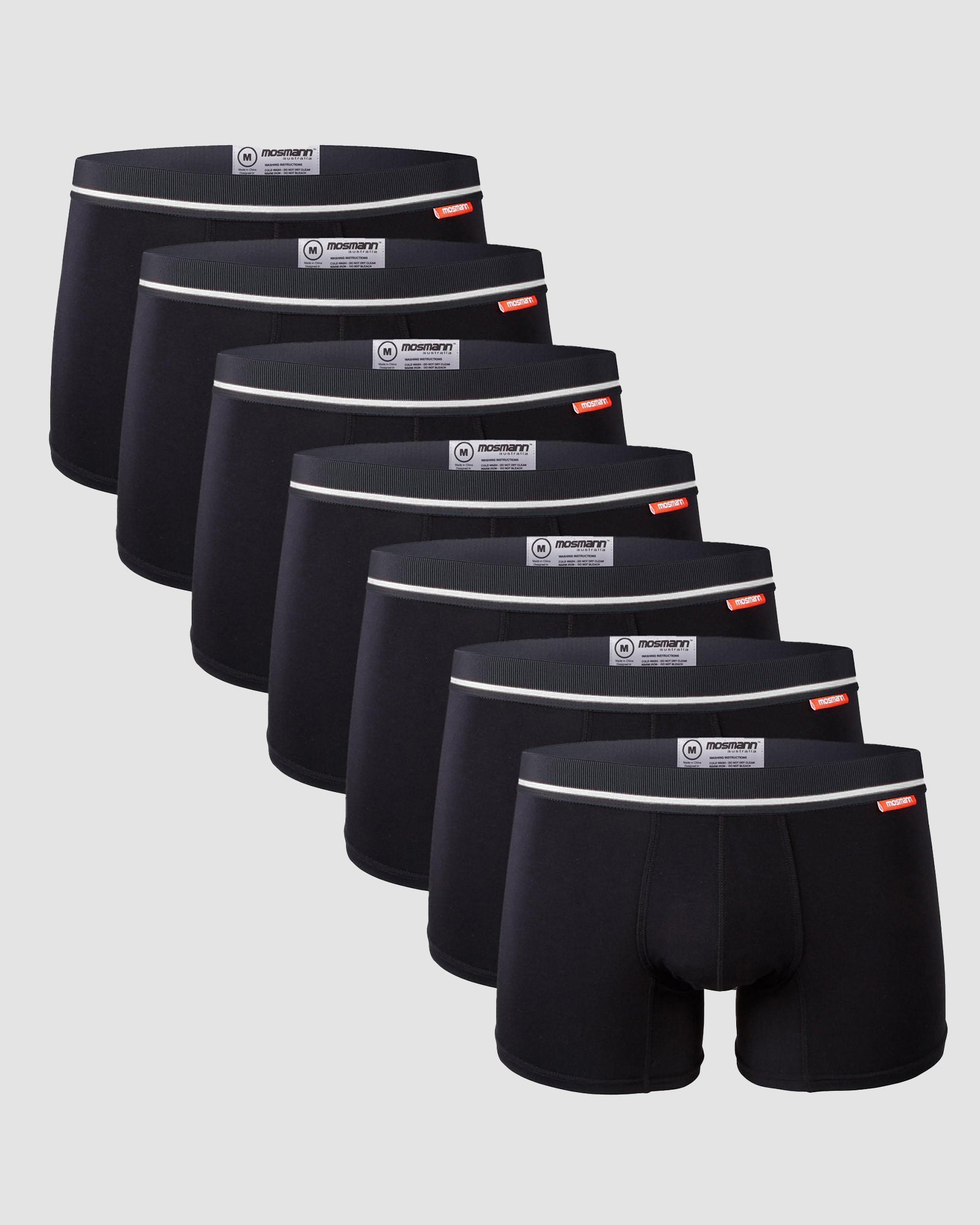 7-Pack Bamboo Trunks - Raven