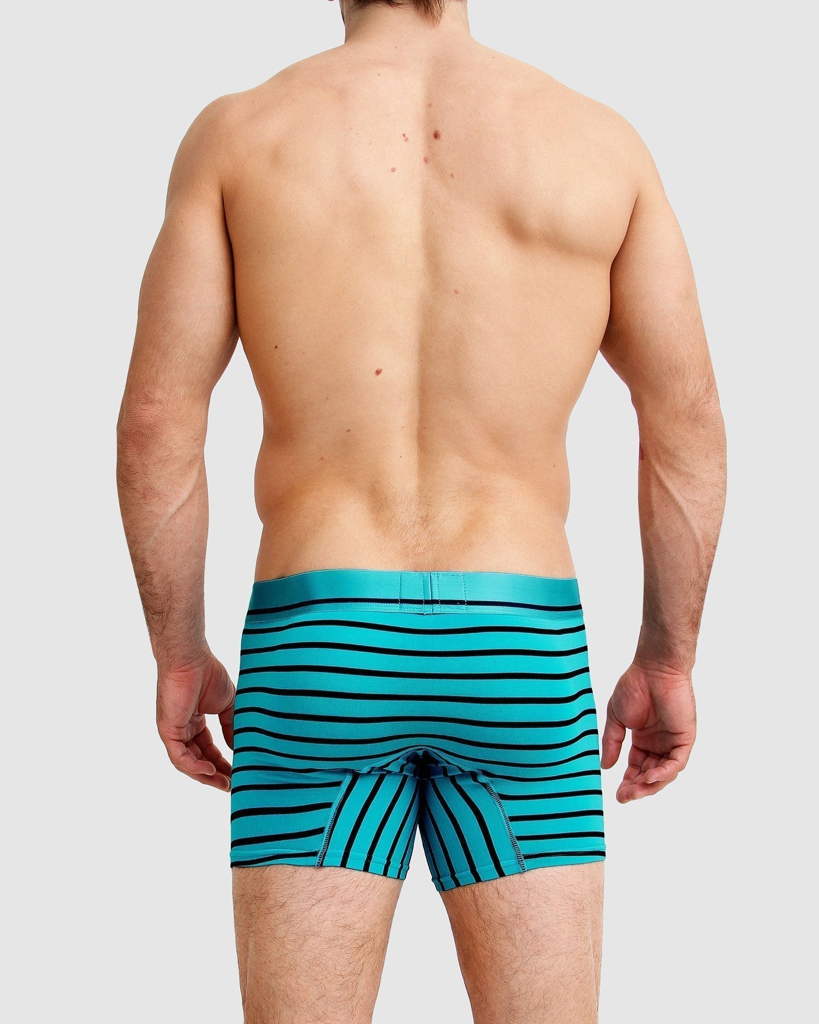 Green navy striped men's Boxer