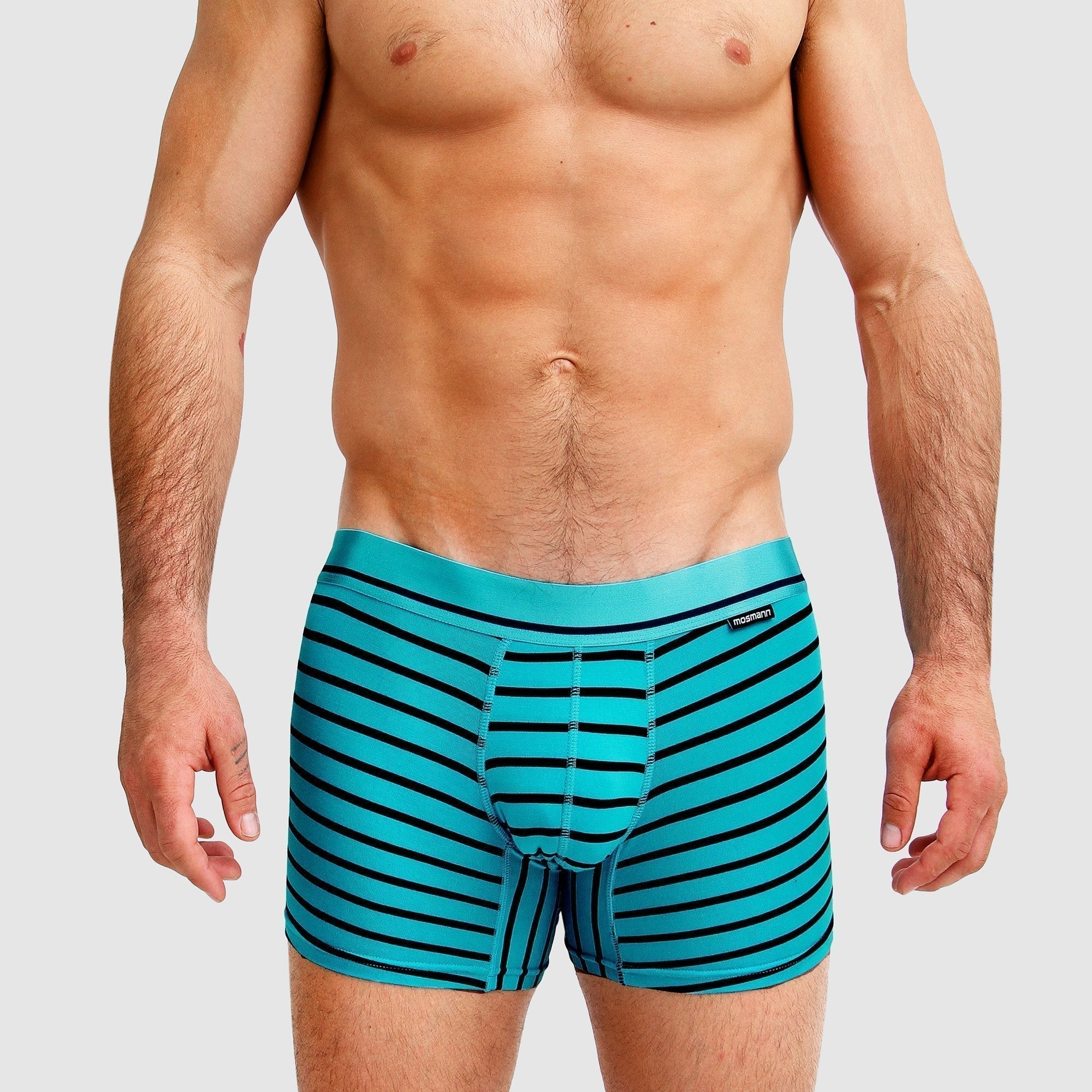 Green blue adult men's boxer