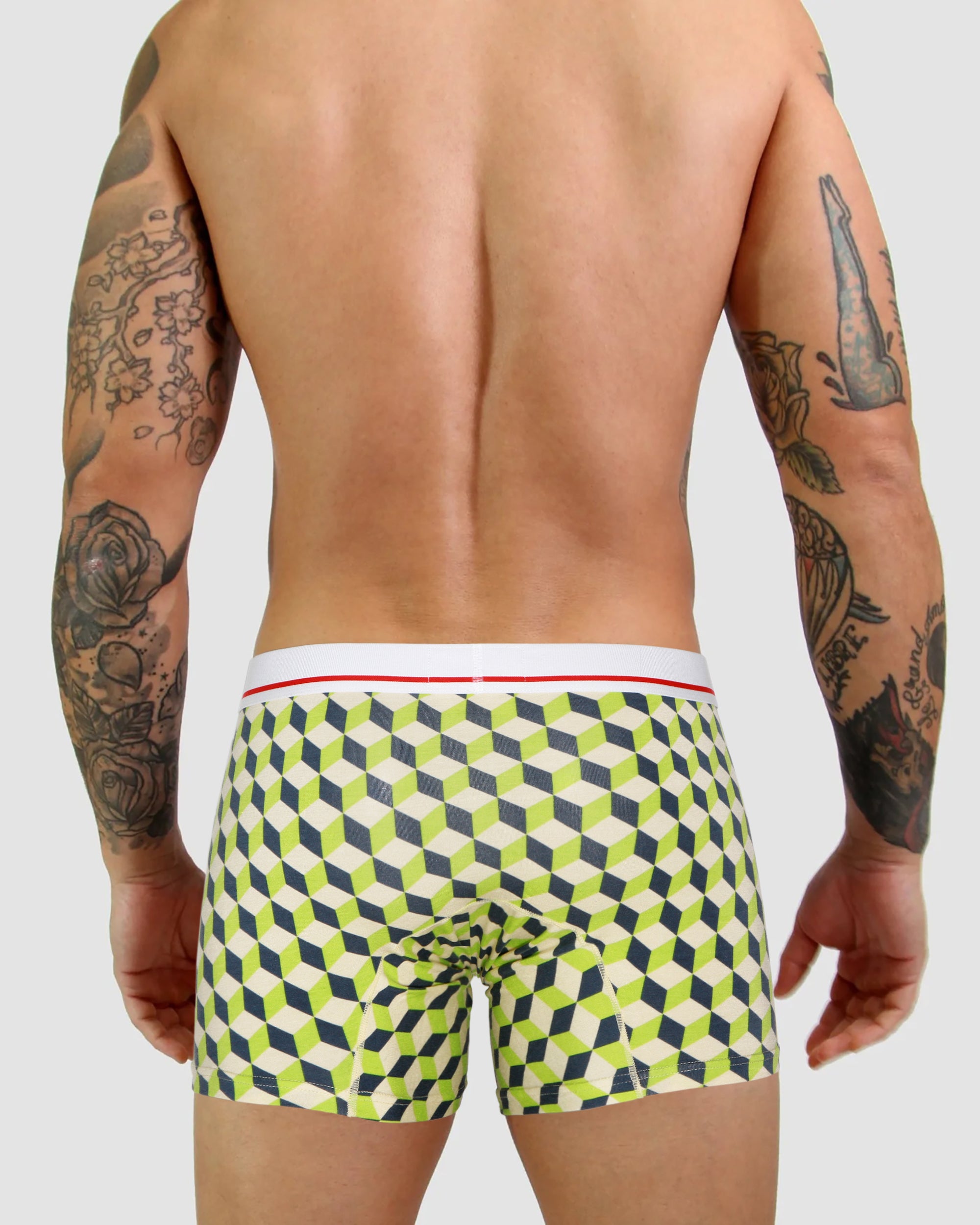 Mens Underwear Geometric Print Green.jpg