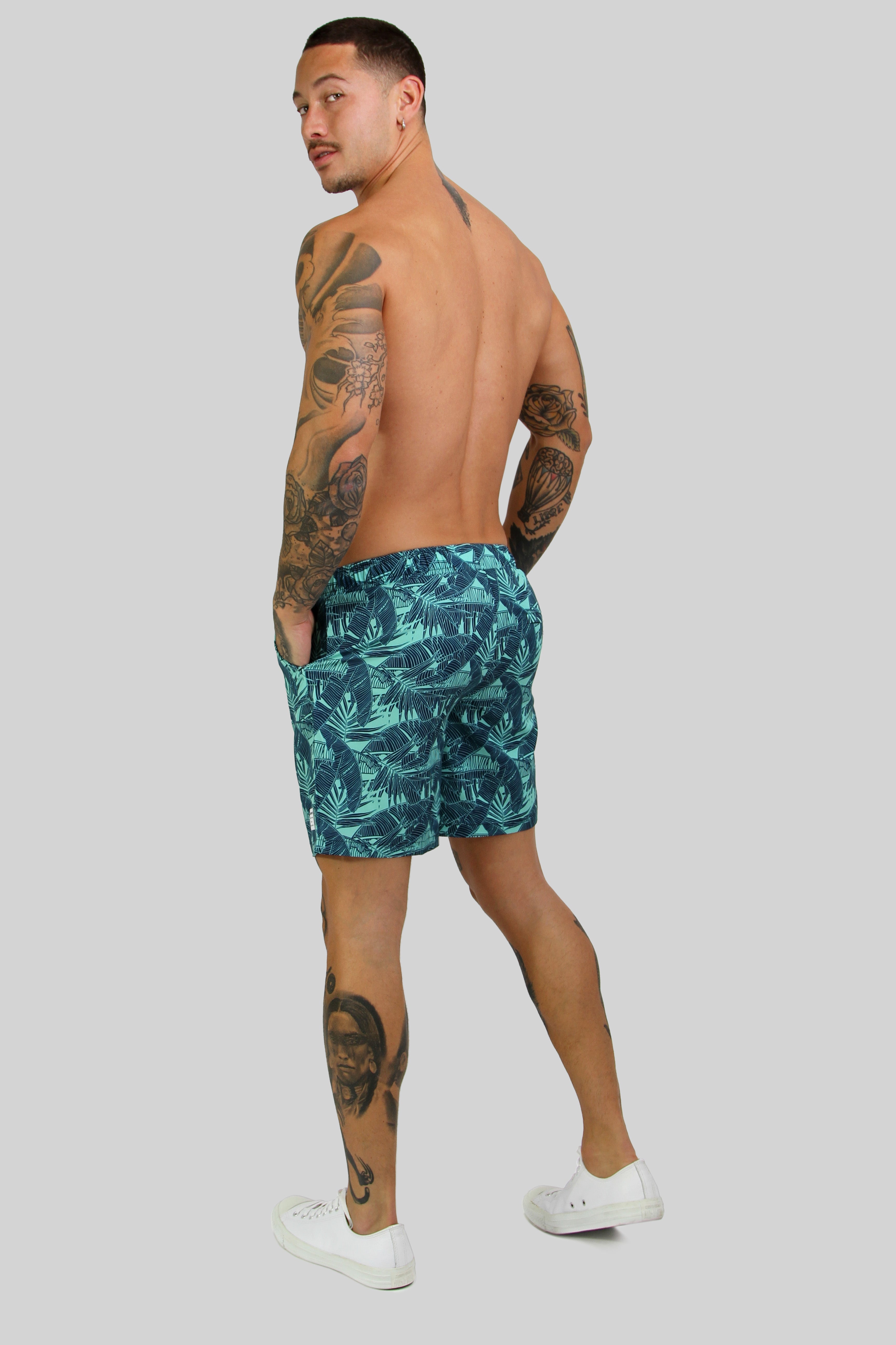 Yellow draw cord Gren men's Swim short