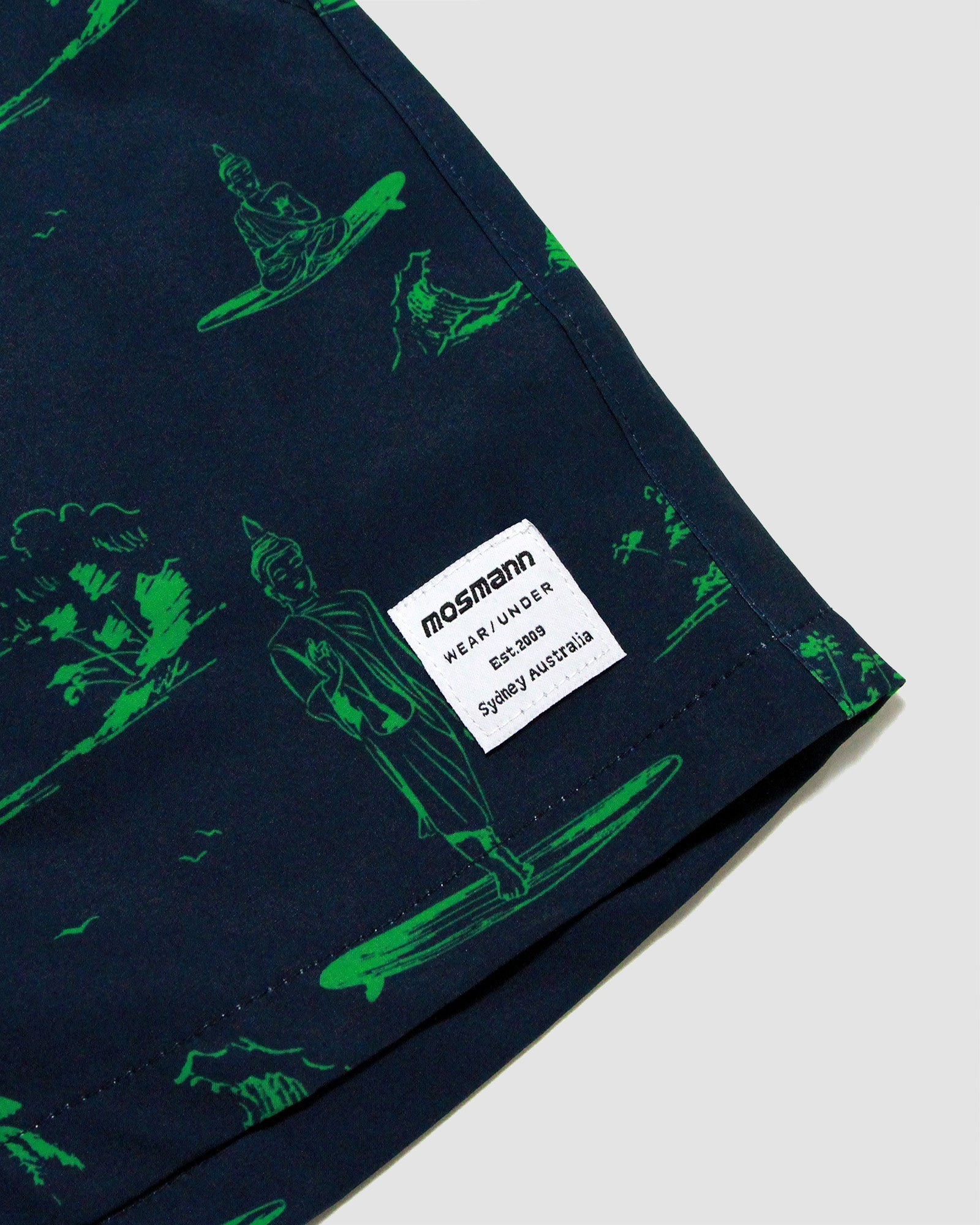 Green Black Kid's Swim Short