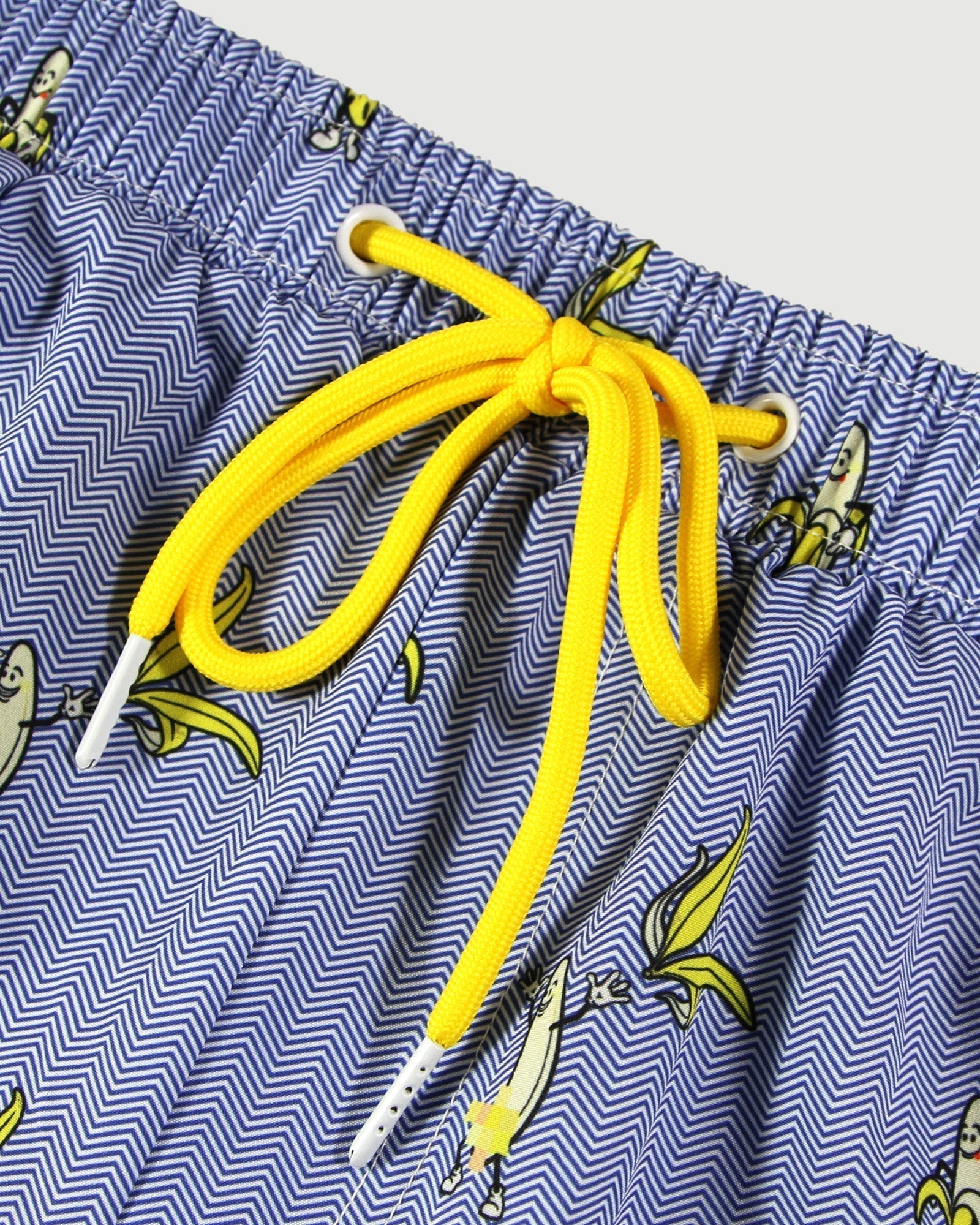 Yellow Draw cord Blue Men's Swim Shorts