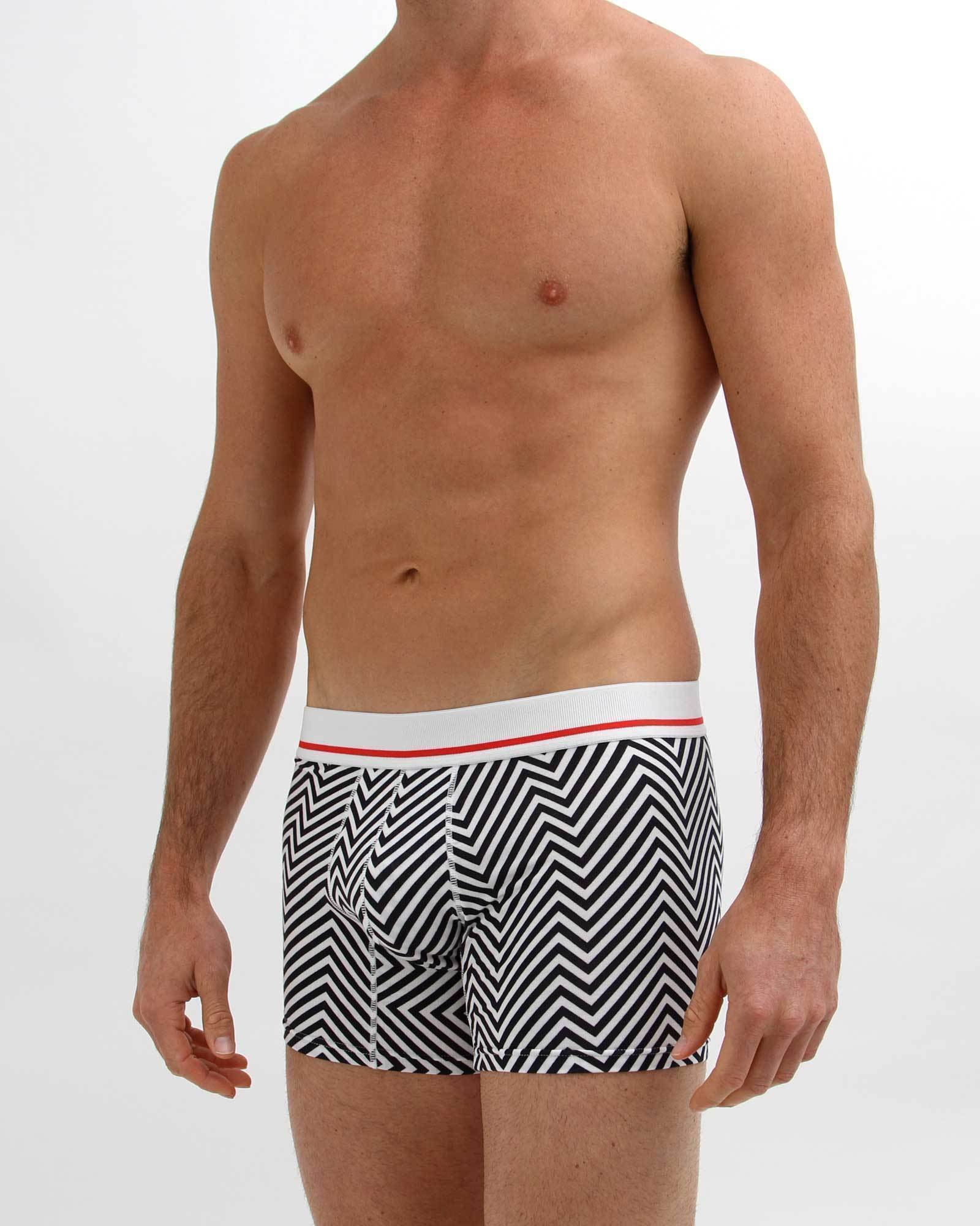 Black white men's boxer