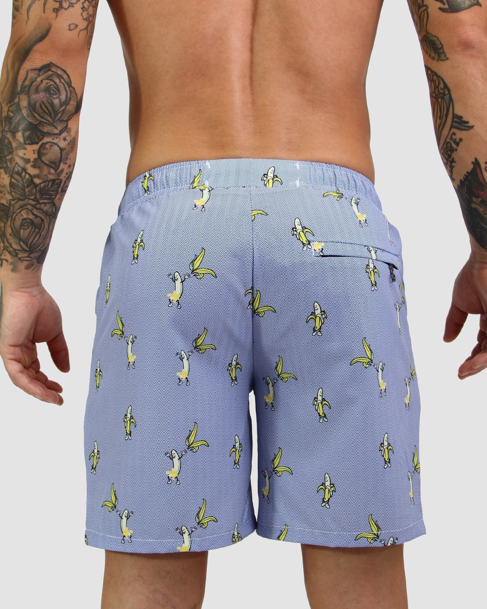 quick Dry blue white stripe men's Resort shorts