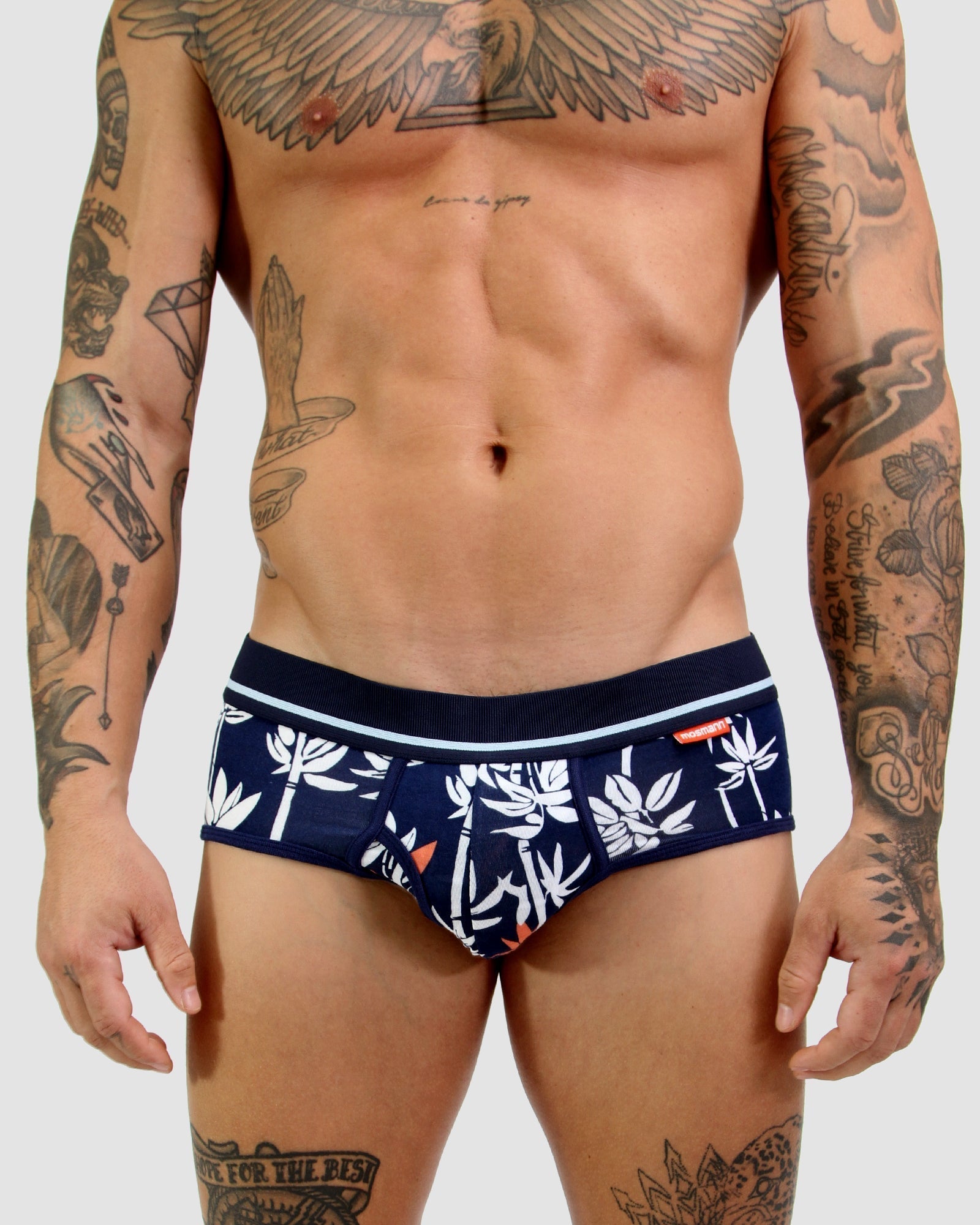 men's brief tropical print