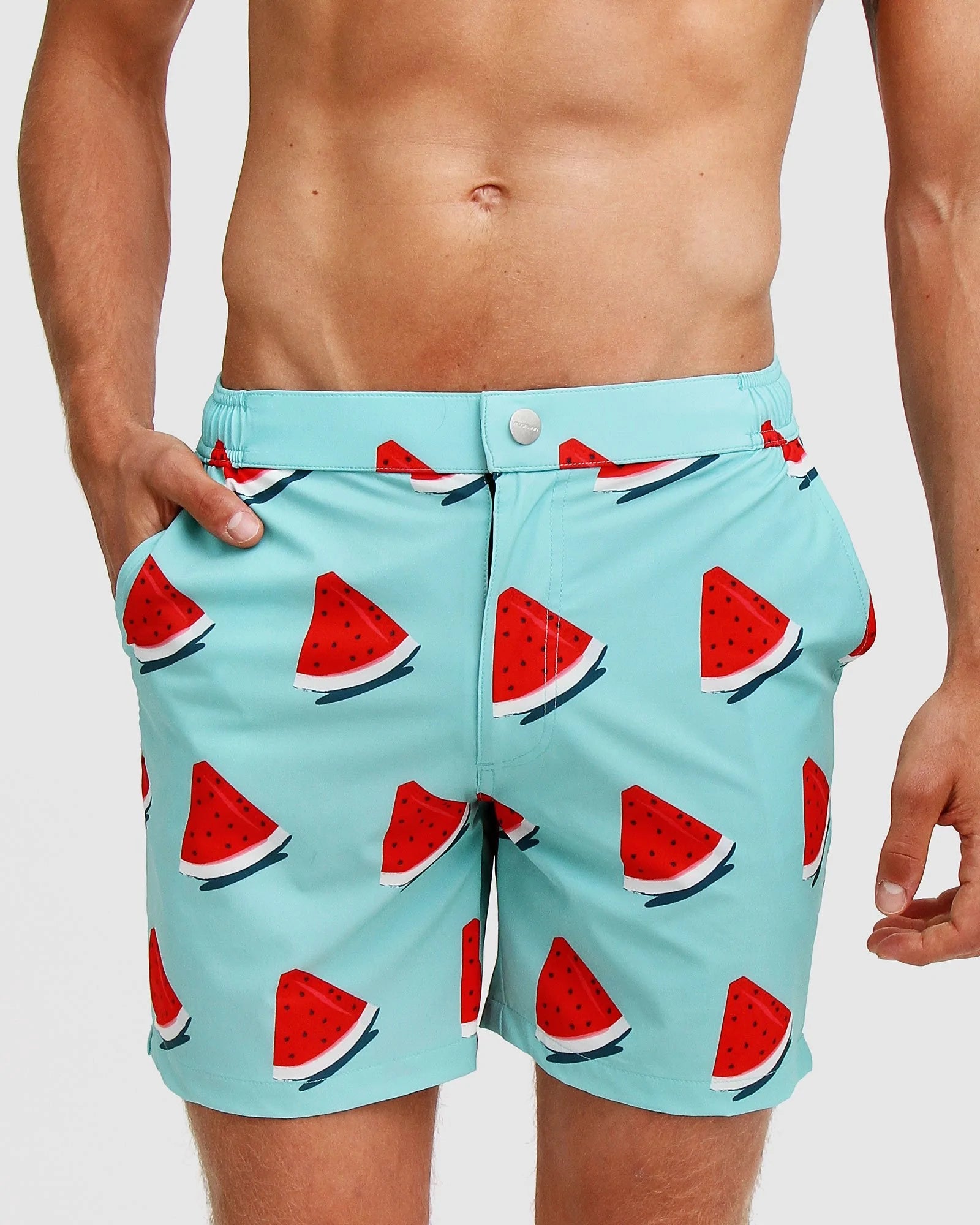 Blue Red watermelon Print Men's Summer Shorts