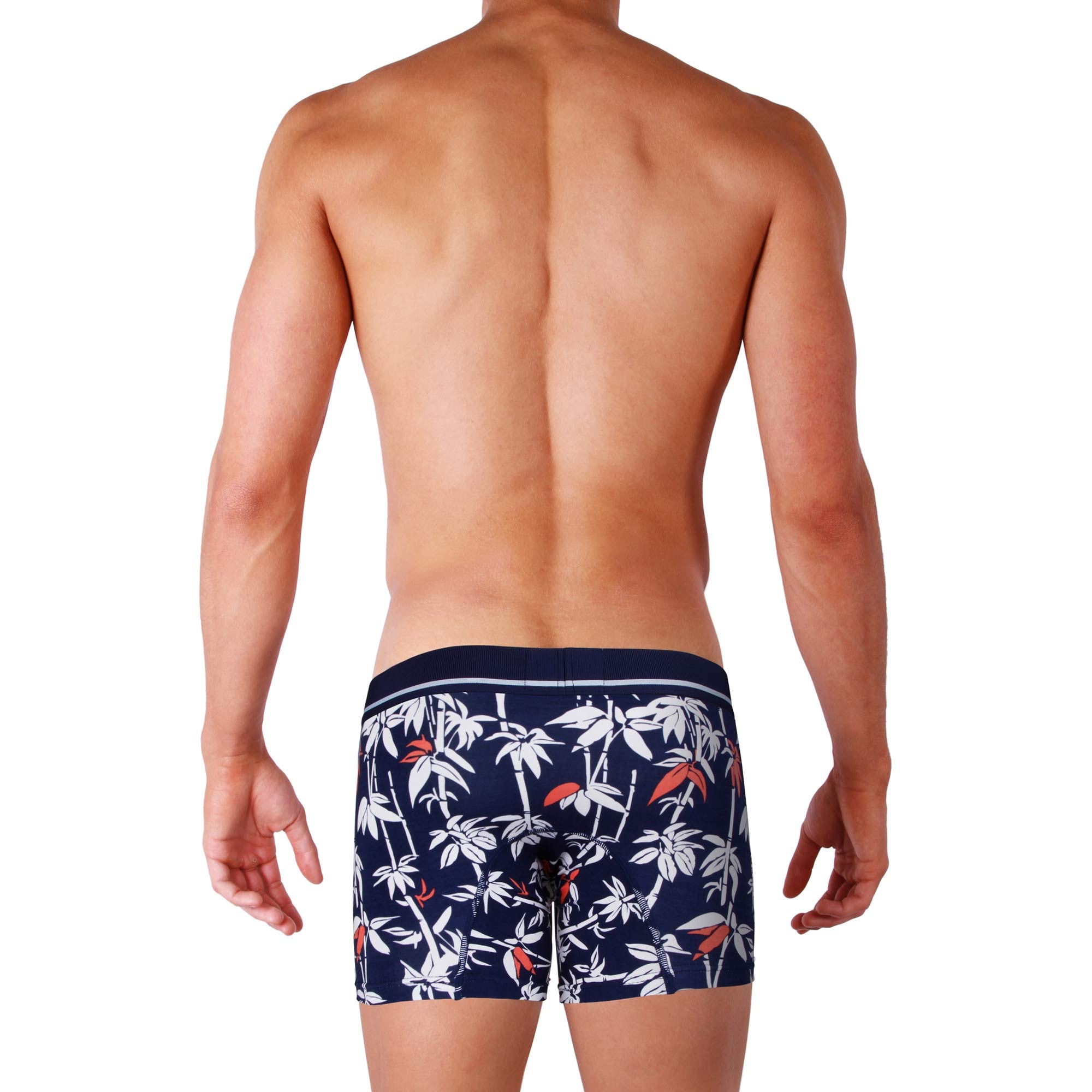 black Men's Trunk floral print