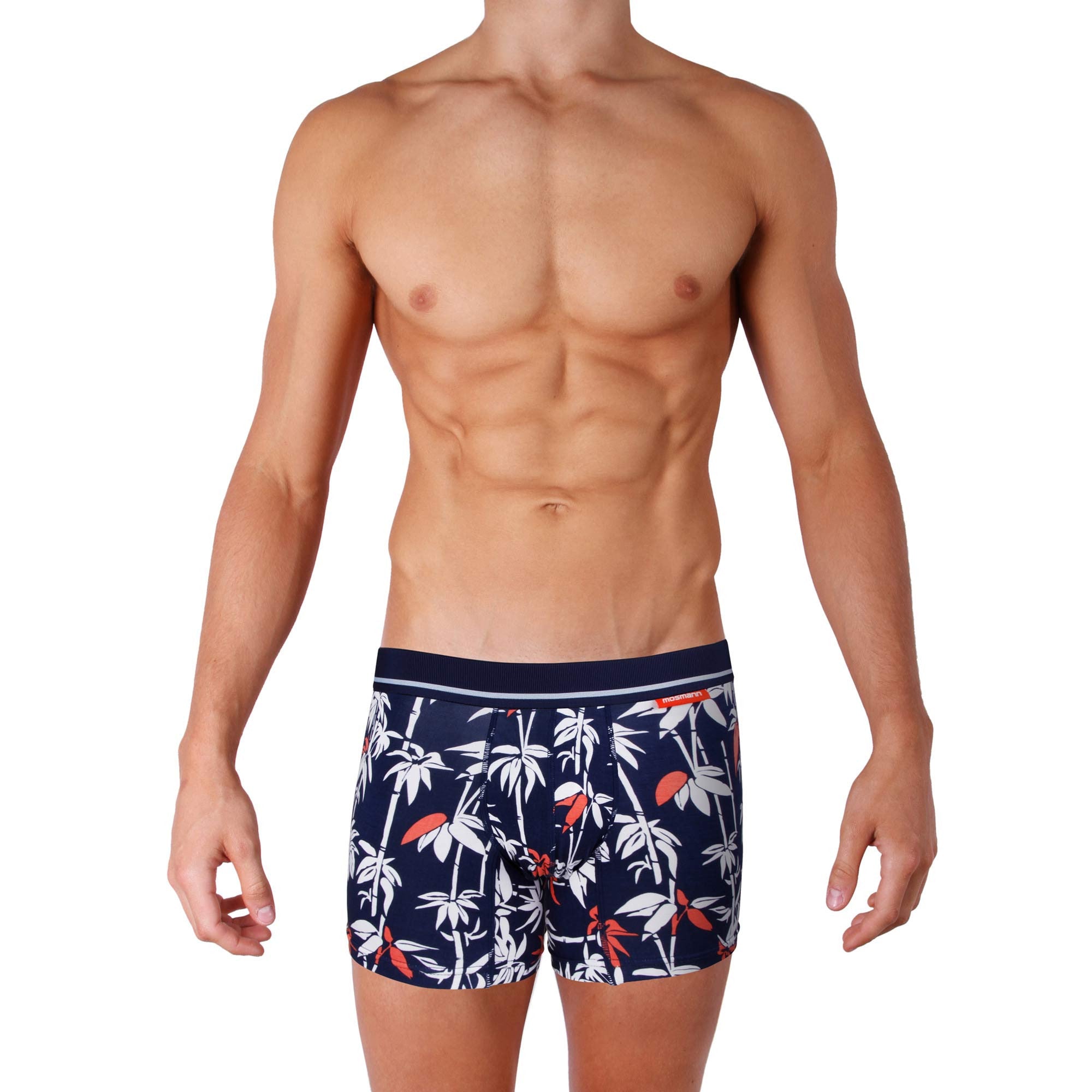 Blue Men's trunk tropical print