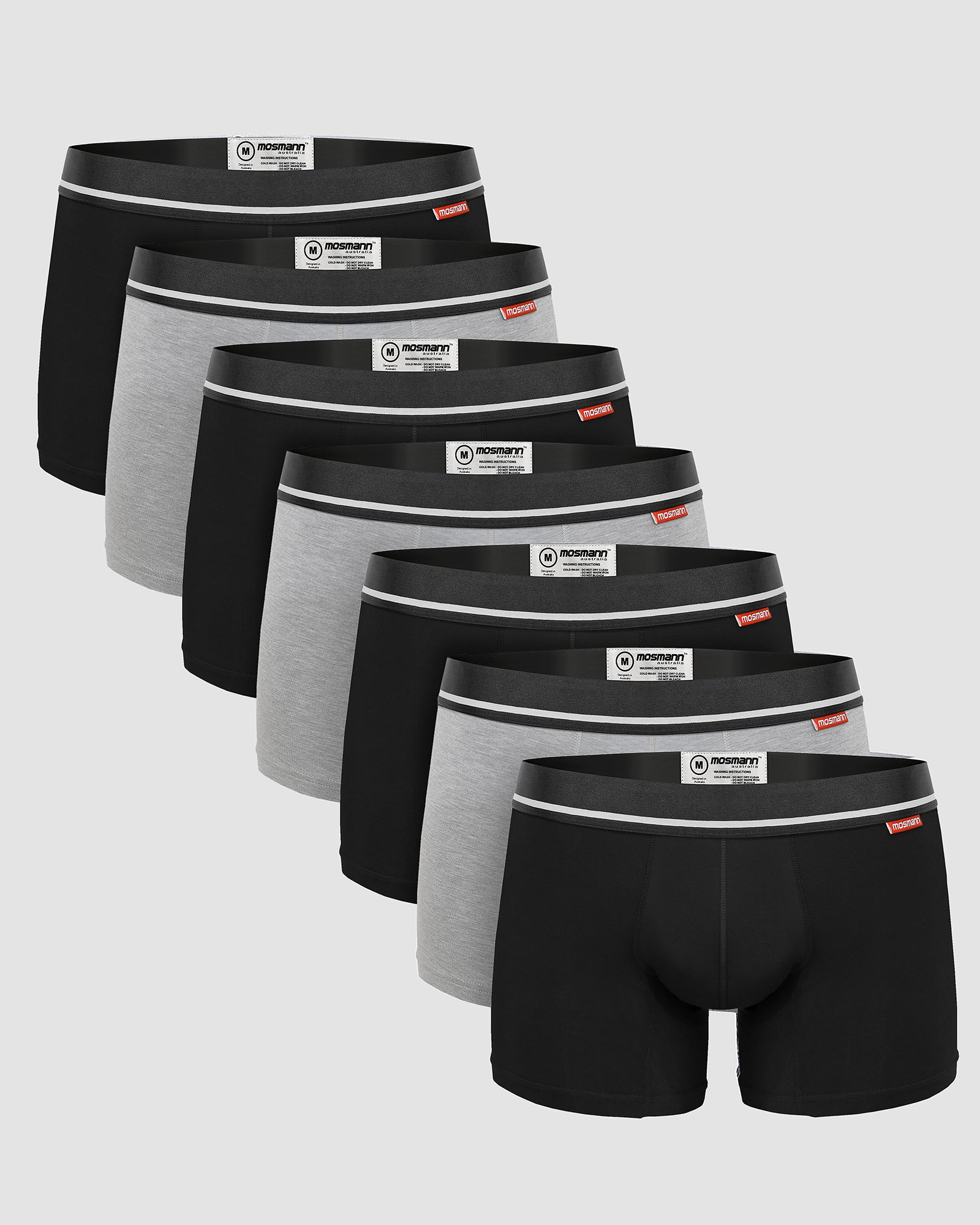 7-Pack Bamboo Trunks - Carbon