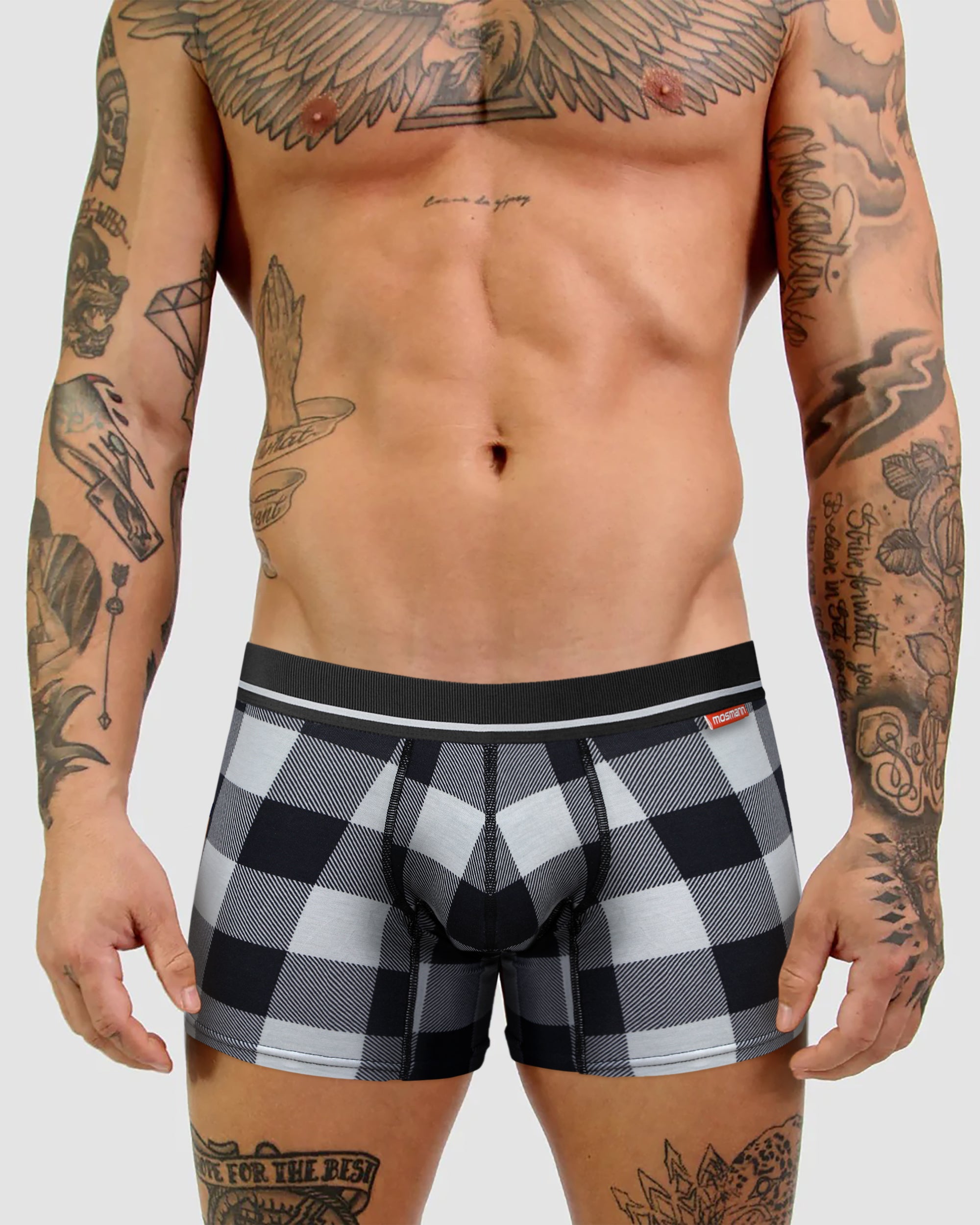 Mens Bamboo Trunks - Checkmate