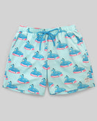 Mens Swim Shorts - Dino Blue