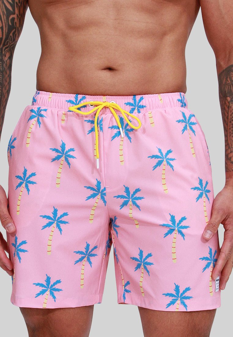 Father and Son Matching swim shorts - El Nido Pink