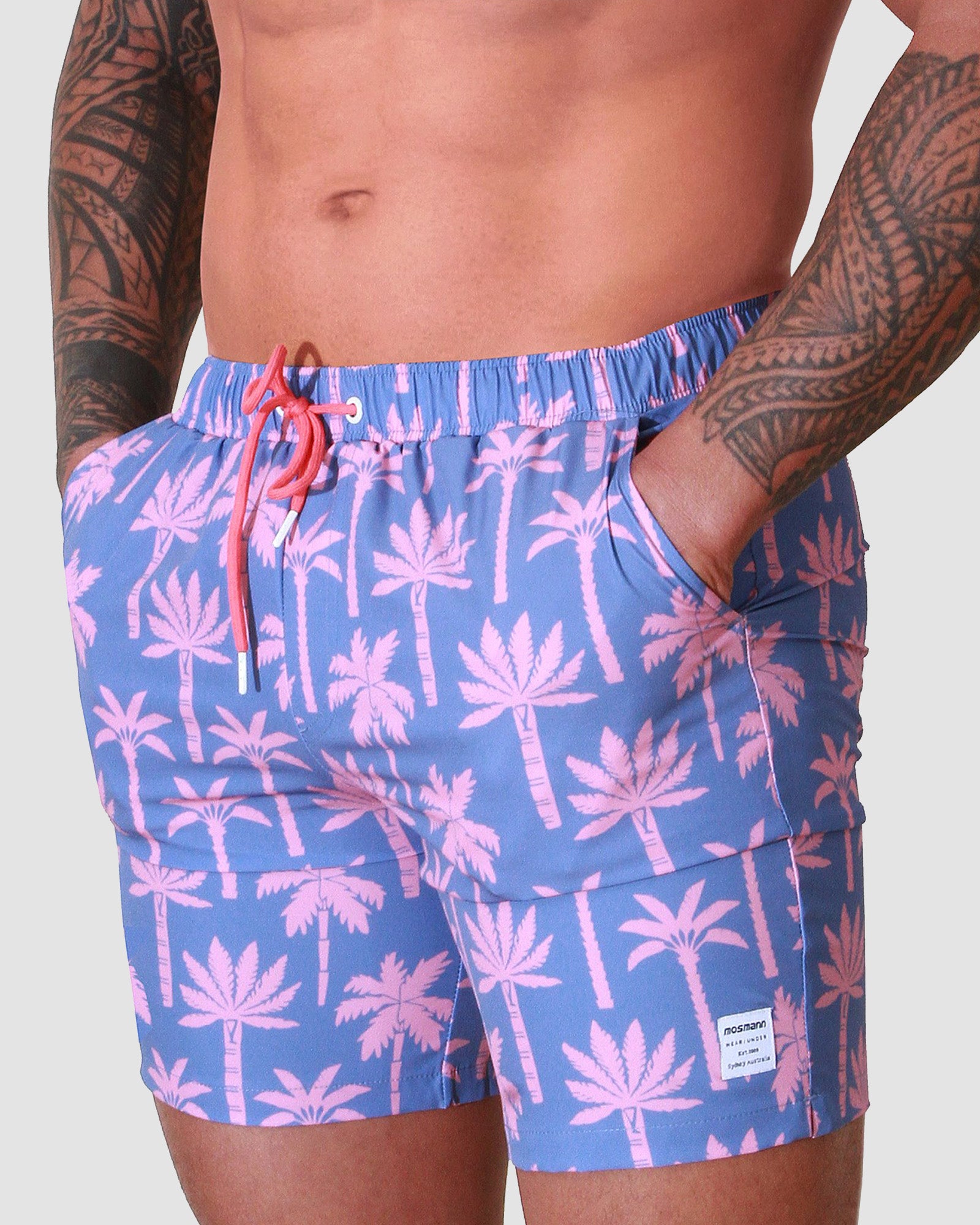 Men's Resort Swim Shorts - Palm Dreams