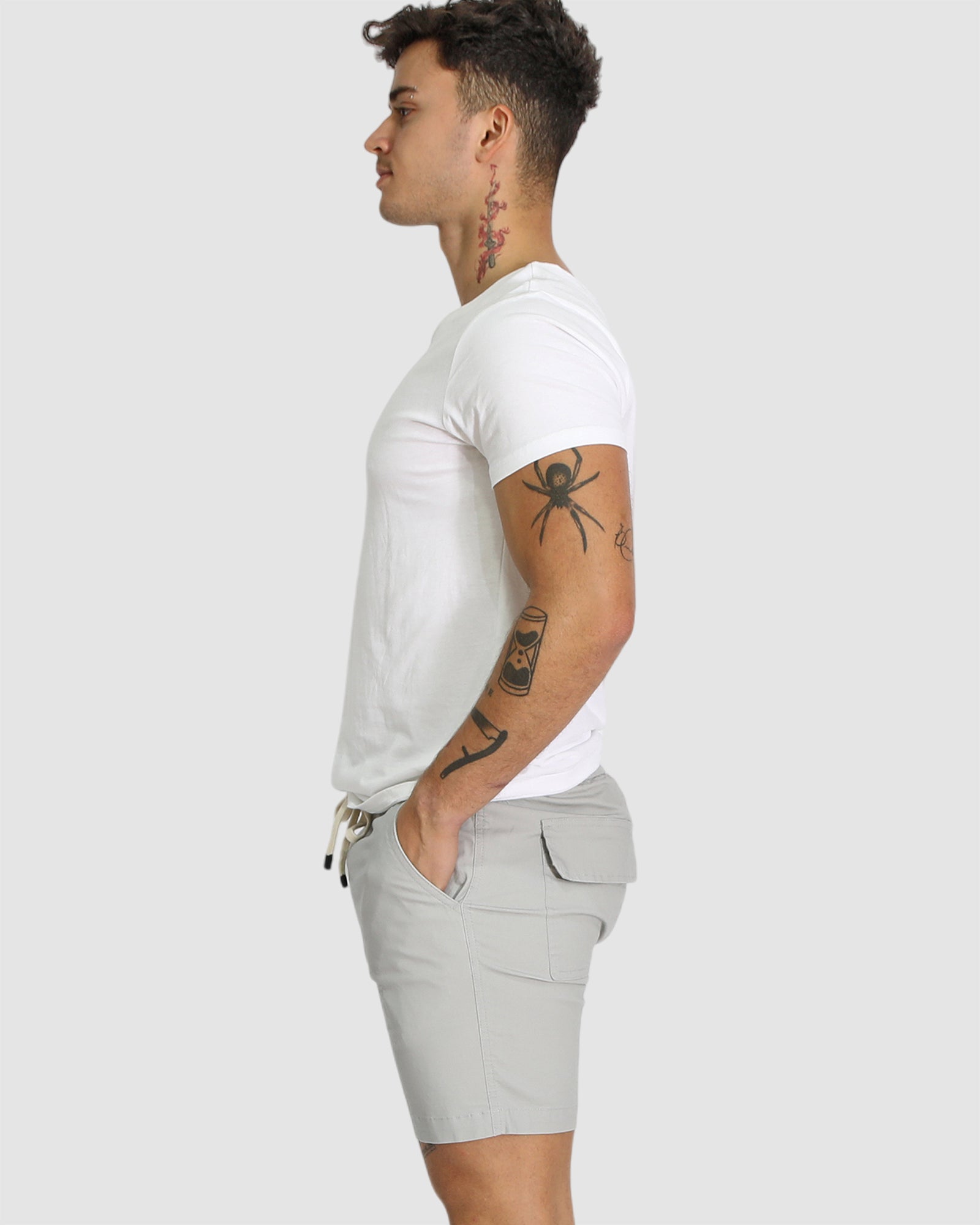Travis Casual Shorts - Stone Grey