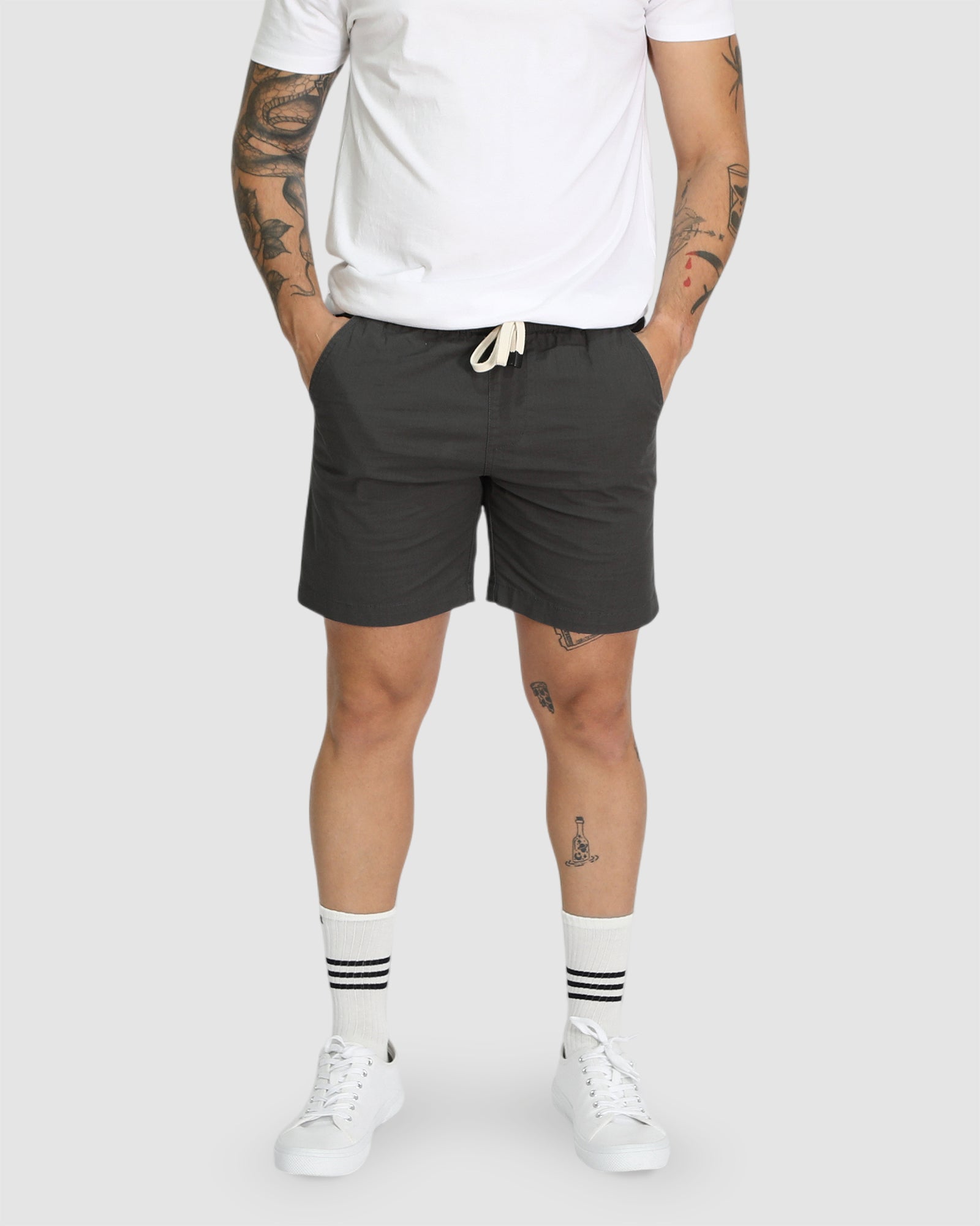 Travis Casual Shorts - Charcoal