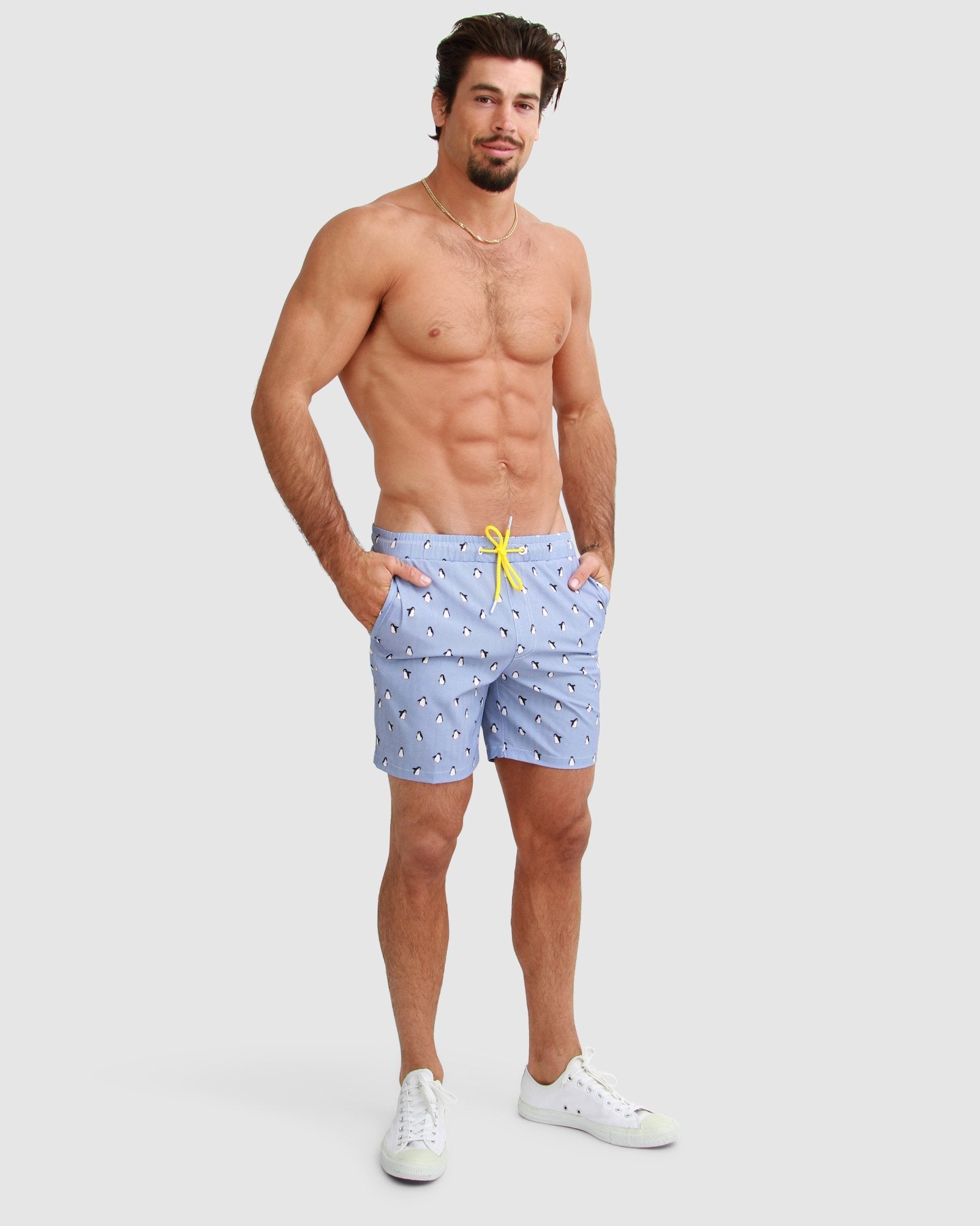 quick dry blue white men's Resort Shorts