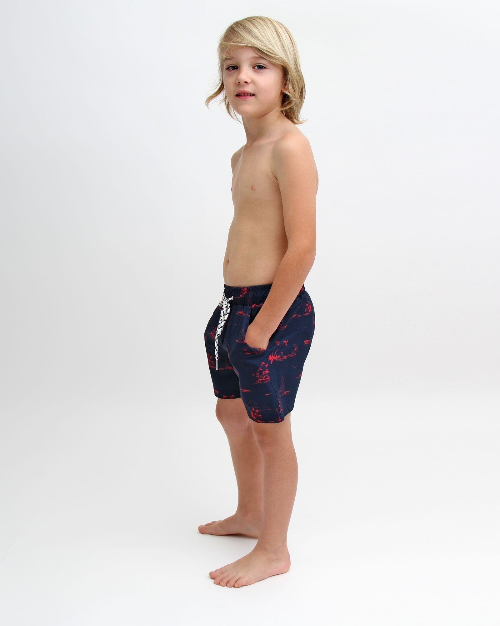 Nay Red Boy's Swim Short