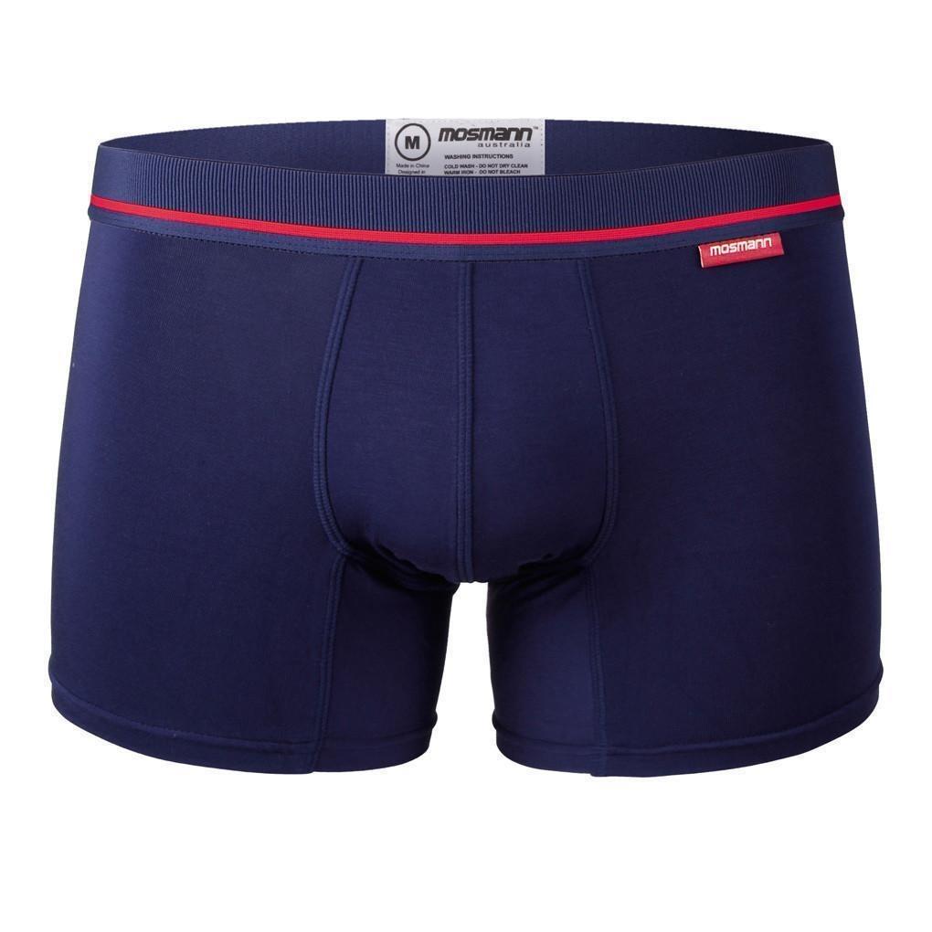 navy red stripe men's trunk